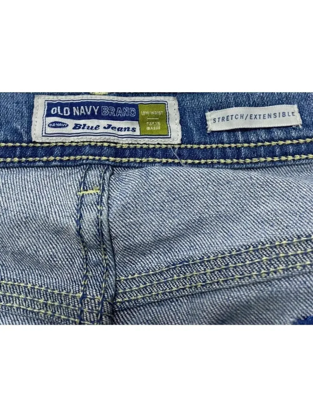 Low Waist Jean Skirt Plus Size Distressed Denim Dirt Spot On Back As Is Co